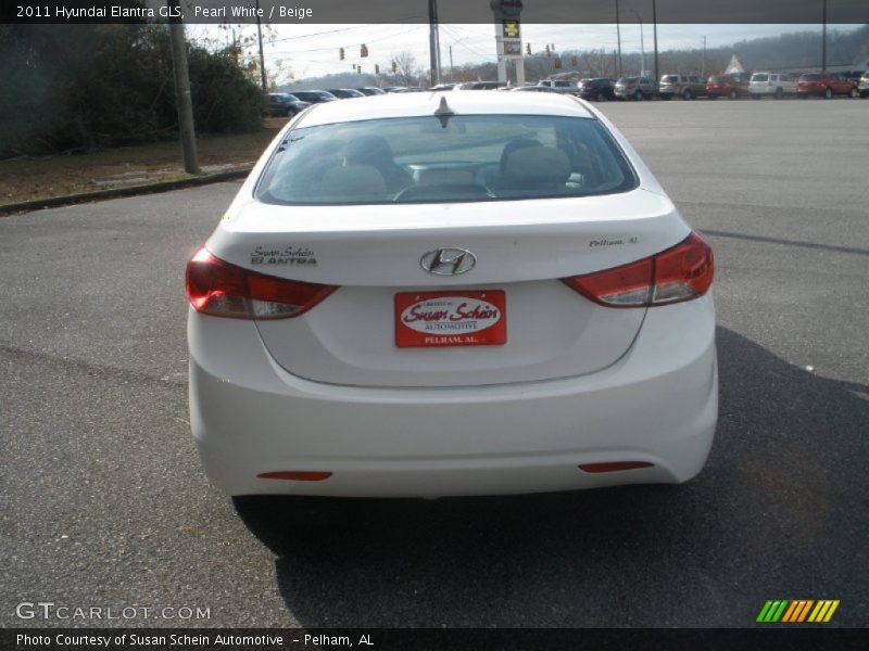 Pearl White / Beige 2011 Hyundai Elantra GLS