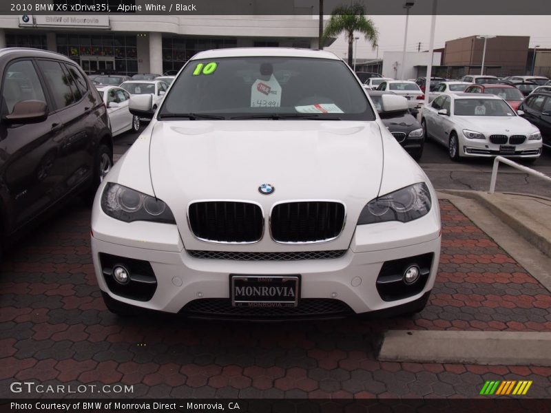 Alpine White / Black 2010 BMW X6 xDrive35i