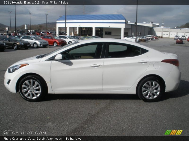 Pearl White / Beige 2011 Hyundai Elantra GLS