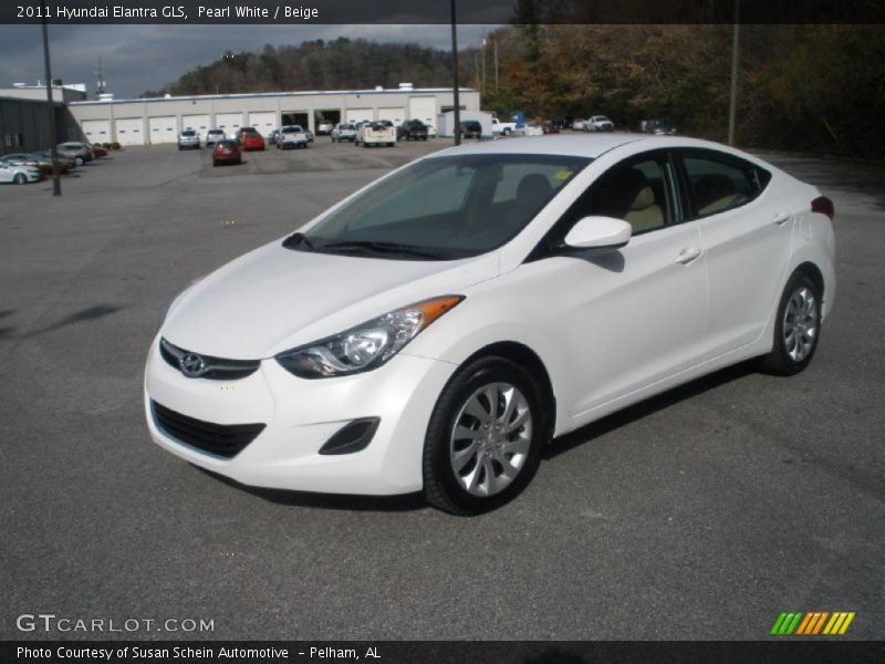 Pearl White / Beige 2011 Hyundai Elantra GLS