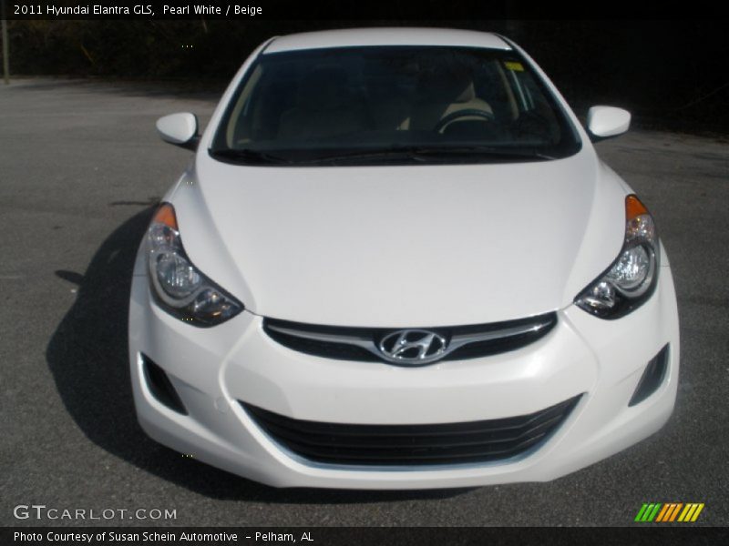 Pearl White / Beige 2011 Hyundai Elantra GLS