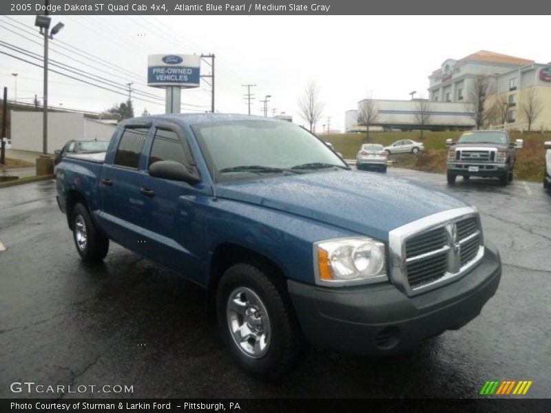 Atlantic Blue Pearl / Medium Slate Gray 2005 Dodge Dakota ST Quad Cab 4x4