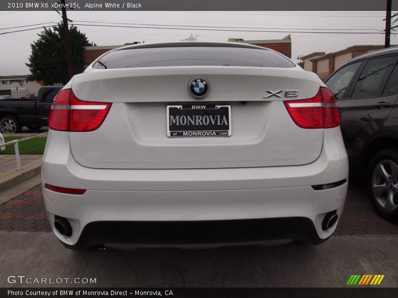 Alpine White / Black 2010 BMW X6 xDrive35i
