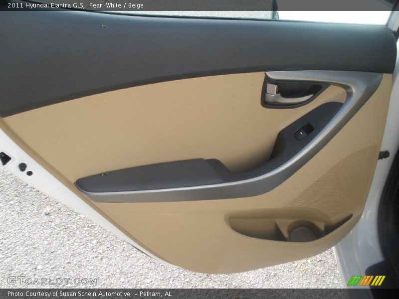 Pearl White / Beige 2011 Hyundai Elantra GLS