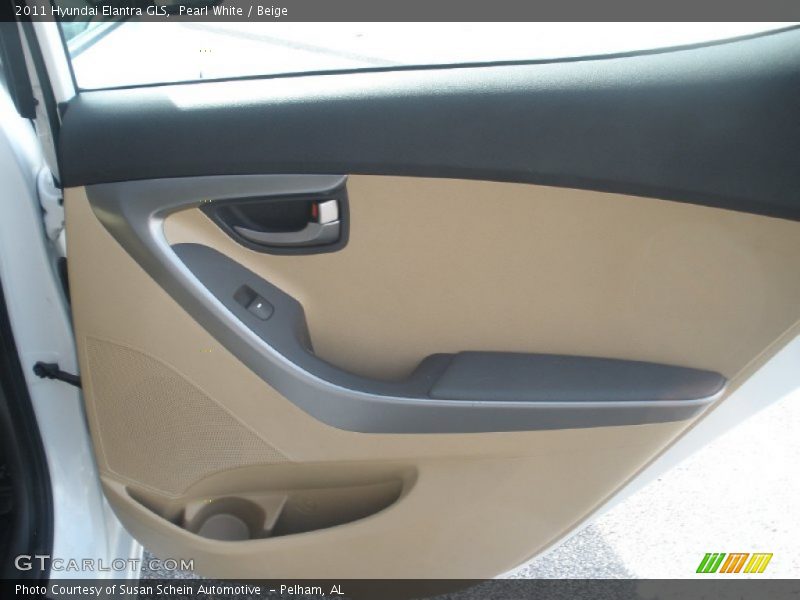 Pearl White / Beige 2011 Hyundai Elantra GLS