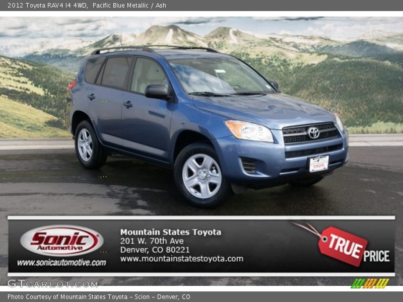 Pacific Blue Metallic / Ash 2012 Toyota RAV4 I4 4WD