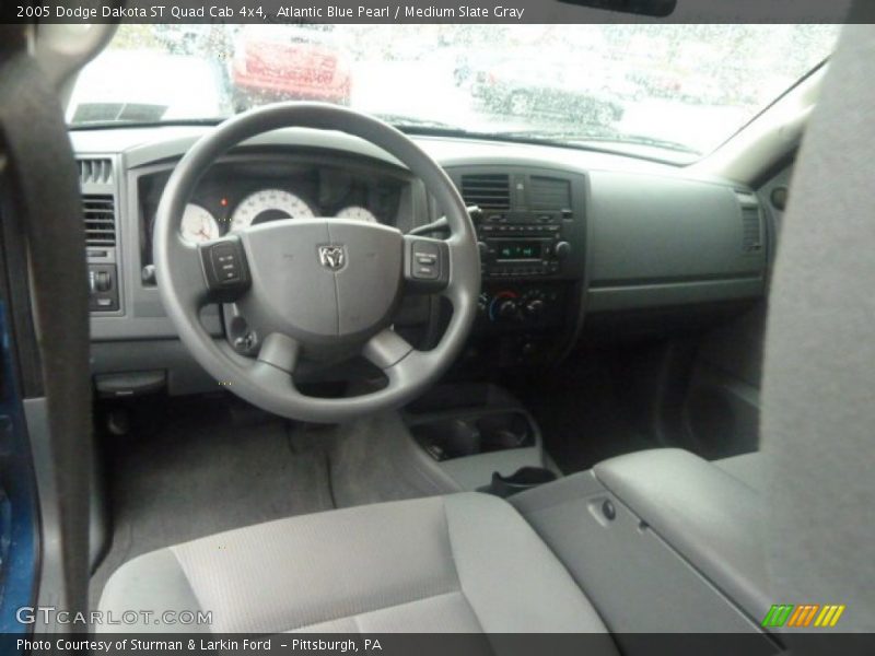 Atlantic Blue Pearl / Medium Slate Gray 2005 Dodge Dakota ST Quad Cab 4x4