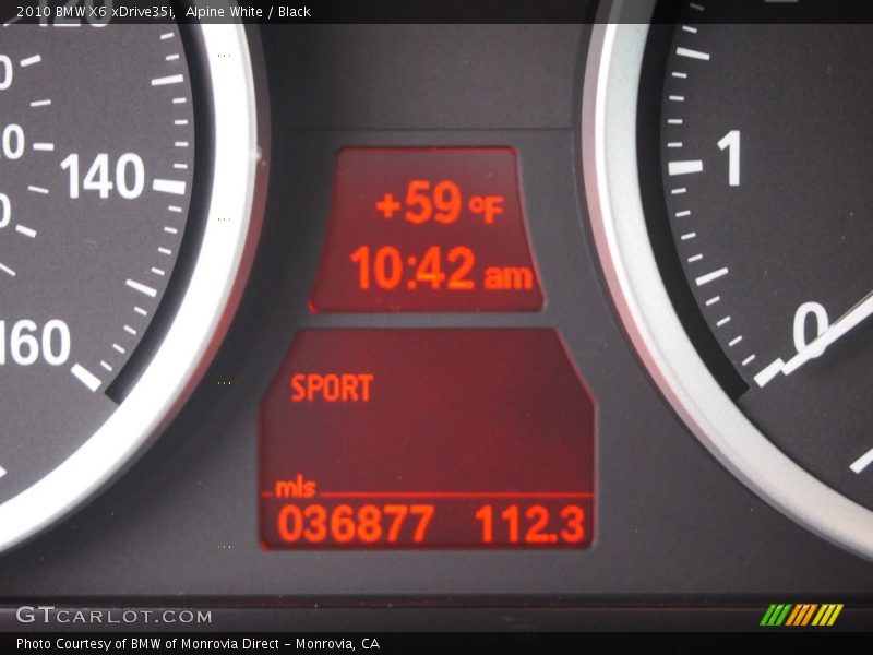 Alpine White / Black 2010 BMW X6 xDrive35i