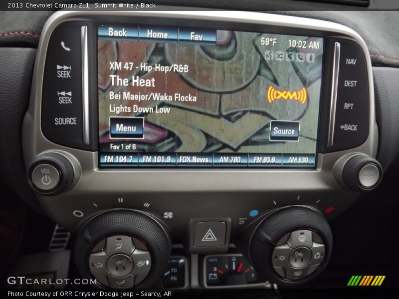 Controls of 2013 Camaro ZL1