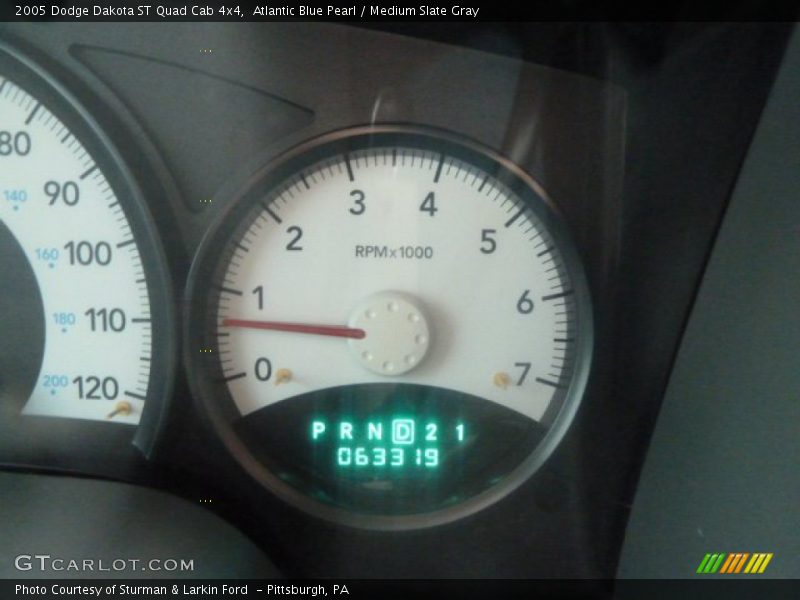 Atlantic Blue Pearl / Medium Slate Gray 2005 Dodge Dakota ST Quad Cab 4x4