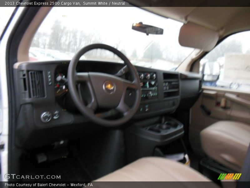 Summit White / Neutral 2013 Chevrolet Express 2500 Cargo Van