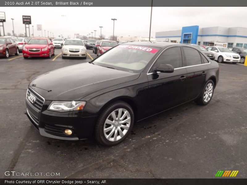 Brilliant Black / Beige 2010 Audi A4 2.0T Sedan
