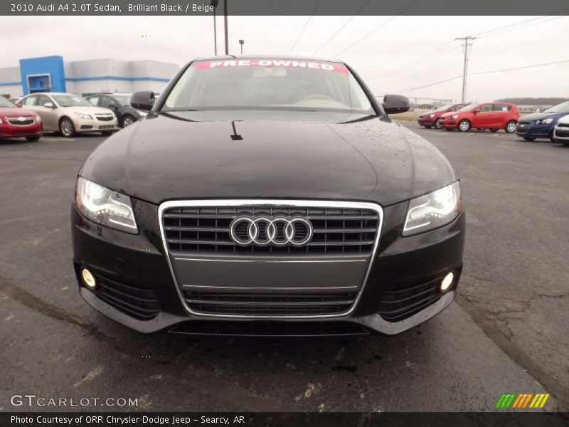 Brilliant Black / Beige 2010 Audi A4 2.0T Sedan