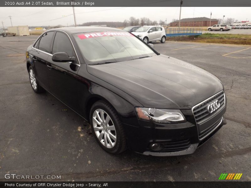 Brilliant Black / Beige 2010 Audi A4 2.0T Sedan