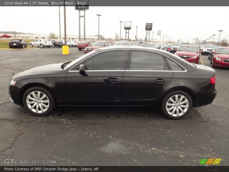 Brilliant Black / Beige 2010 Audi A4 2.0T Sedan