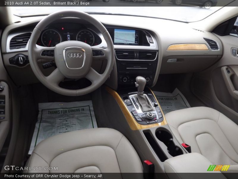 Brilliant Black / Beige 2010 Audi A4 2.0T Sedan