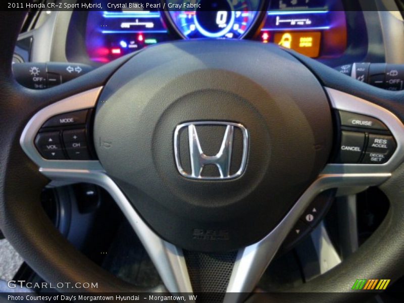Crystal Black Pearl / Gray Fabric 2011 Honda CR-Z Sport Hybrid