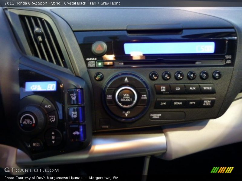 Crystal Black Pearl / Gray Fabric 2011 Honda CR-Z Sport Hybrid