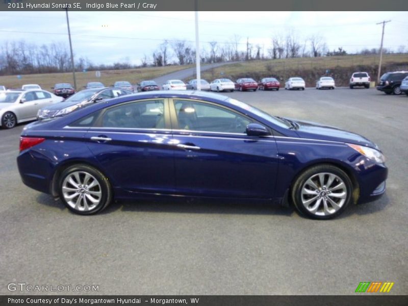 Indigo Blue Pearl / Gray 2011 Hyundai Sonata SE