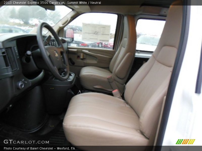 Front Seat of 2013 Express 3500 Cargo Van