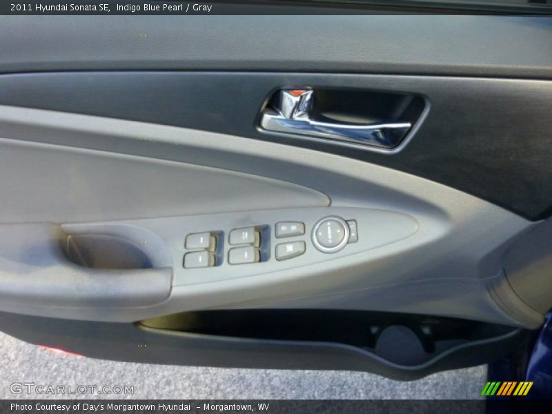 Indigo Blue Pearl / Gray 2011 Hyundai Sonata SE
