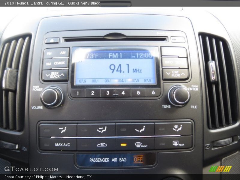 Quicksilver / Black 2010 Hyundai Elantra Touring GLS