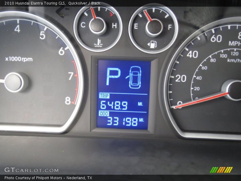 Quicksilver / Black 2010 Hyundai Elantra Touring GLS