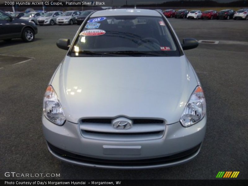 Platinum Silver / Black 2008 Hyundai Accent GS Coupe