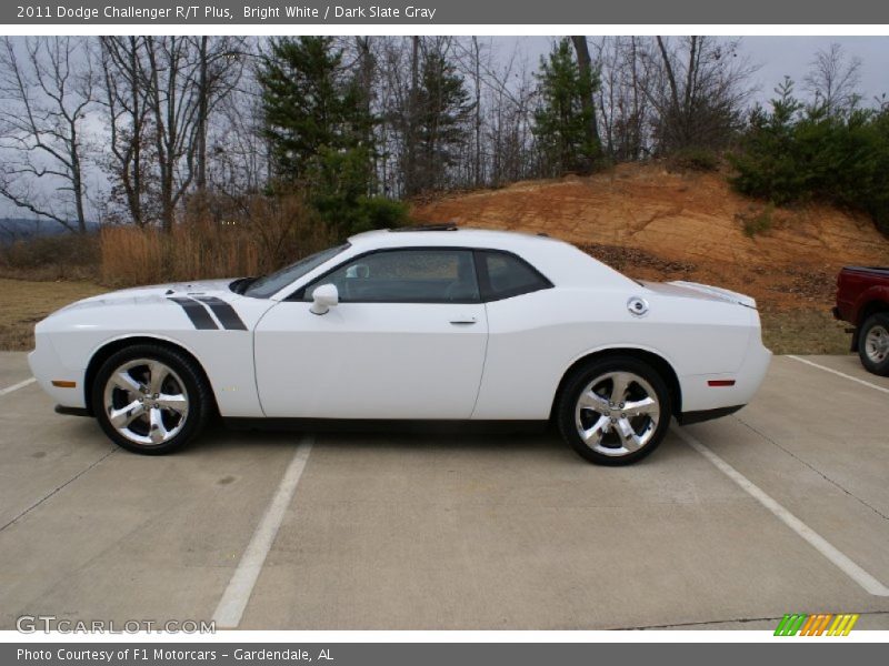 Bright White / Dark Slate Gray 2011 Dodge Challenger R/T Plus