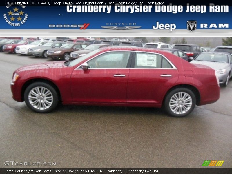 Deep Cherry Red Crystal Pearl / Dark Frost Beige/Light Frost Beige 2013 Chrysler 300 C AWD