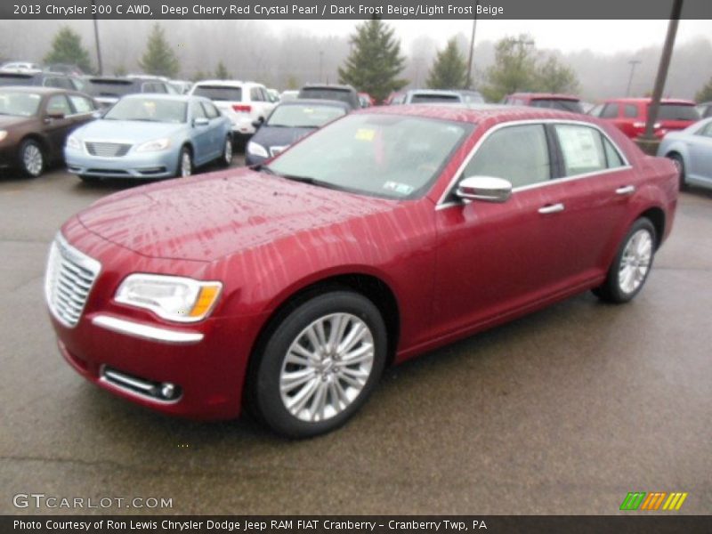 Deep Cherry Red Crystal Pearl / Dark Frost Beige/Light Frost Beige 2013 Chrysler 300 C AWD