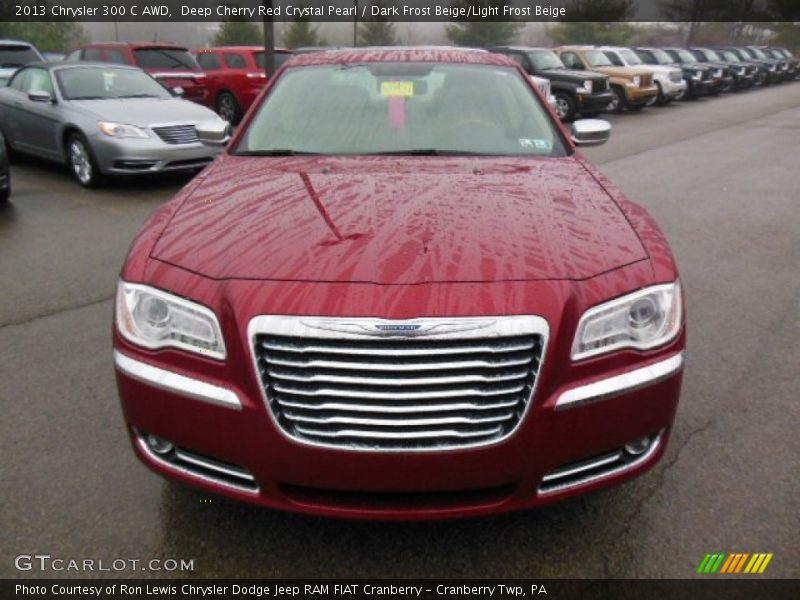 Deep Cherry Red Crystal Pearl / Dark Frost Beige/Light Frost Beige 2013 Chrysler 300 C AWD
