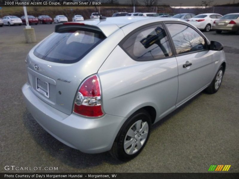 Platinum Silver / Black 2008 Hyundai Accent GS Coupe