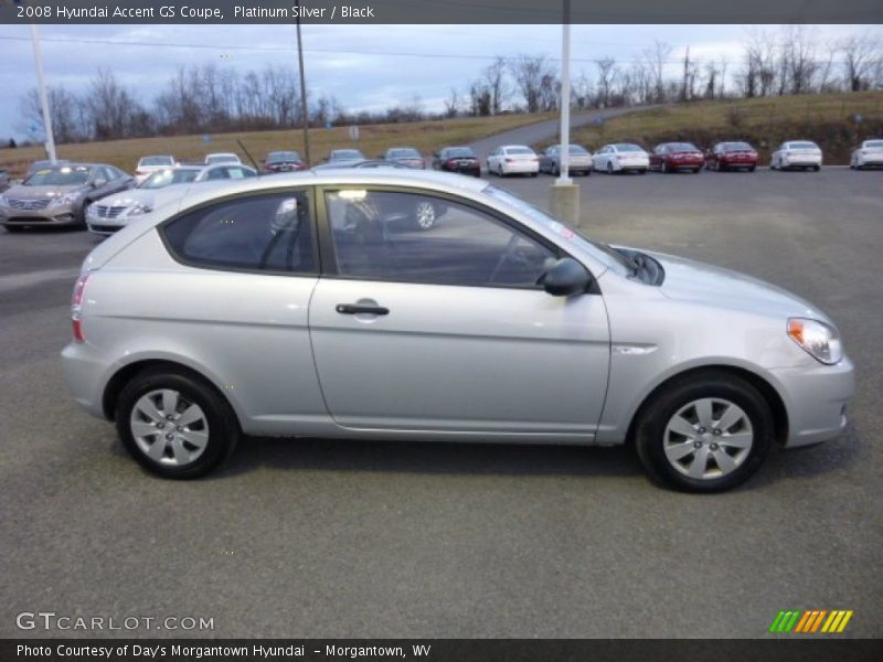 Platinum Silver / Black 2008 Hyundai Accent GS Coupe