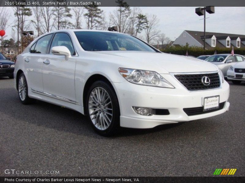 Starfire Pearl / Black/Saddle Tan 2010 Lexus LS 460