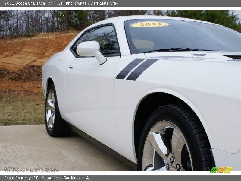Bright White / Dark Slate Gray 2011 Dodge Challenger R/T Plus