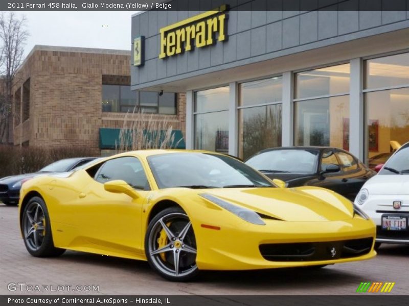 Front 3/4 View of 2011 458 Italia