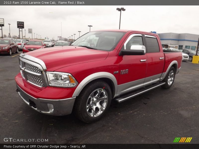 Flame Red / Black 2013 Ram 1500 Laramie Crew Cab