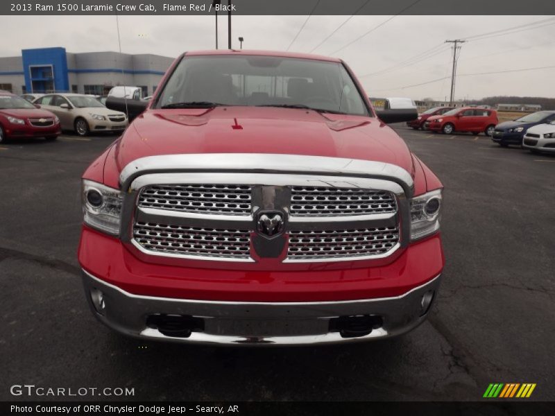 Flame Red / Black 2013 Ram 1500 Laramie Crew Cab