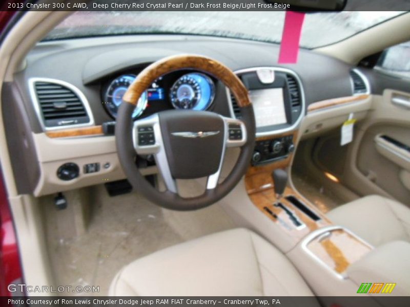 Deep Cherry Red Crystal Pearl / Dark Frost Beige/Light Frost Beige 2013 Chrysler 300 C AWD