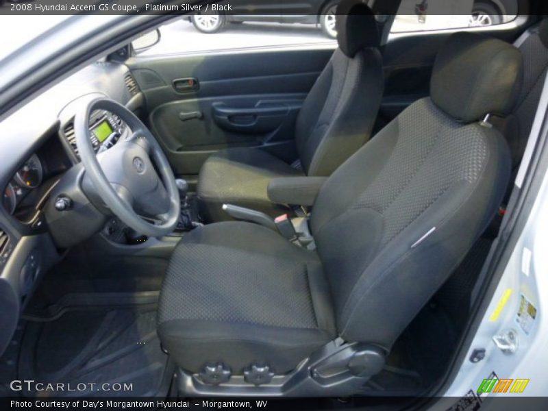 Platinum Silver / Black 2008 Hyundai Accent GS Coupe