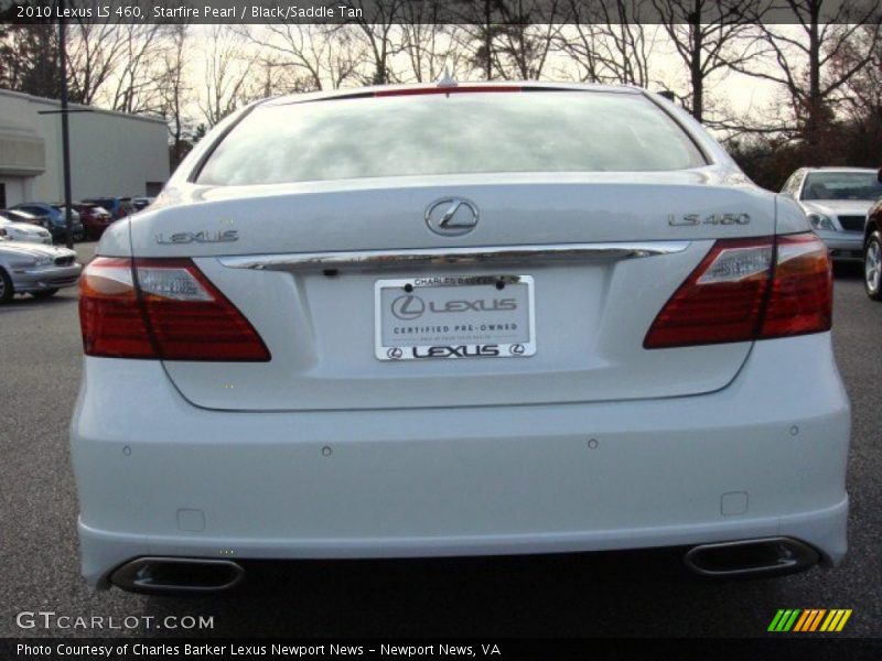 Starfire Pearl / Black/Saddle Tan 2010 Lexus LS 460