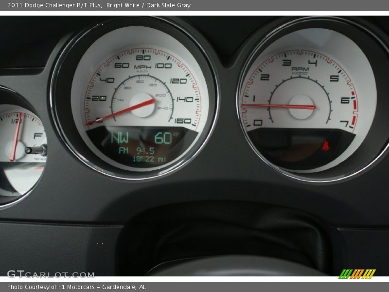 Bright White / Dark Slate Gray 2011 Dodge Challenger R/T Plus