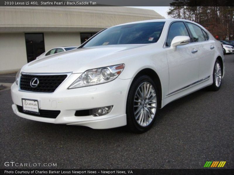 Starfire Pearl / Black/Saddle Tan 2010 Lexus LS 460