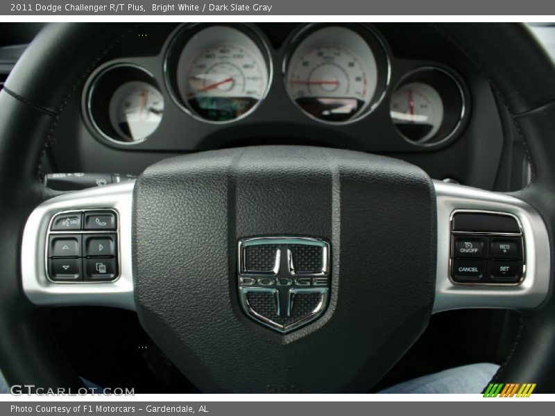 Bright White / Dark Slate Gray 2011 Dodge Challenger R/T Plus