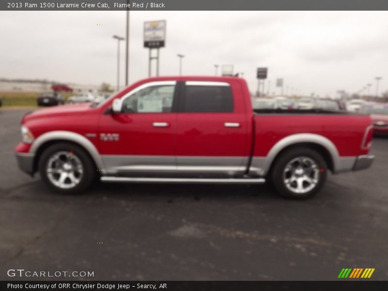 Flame Red / Black 2013 Ram 1500 Laramie Crew Cab