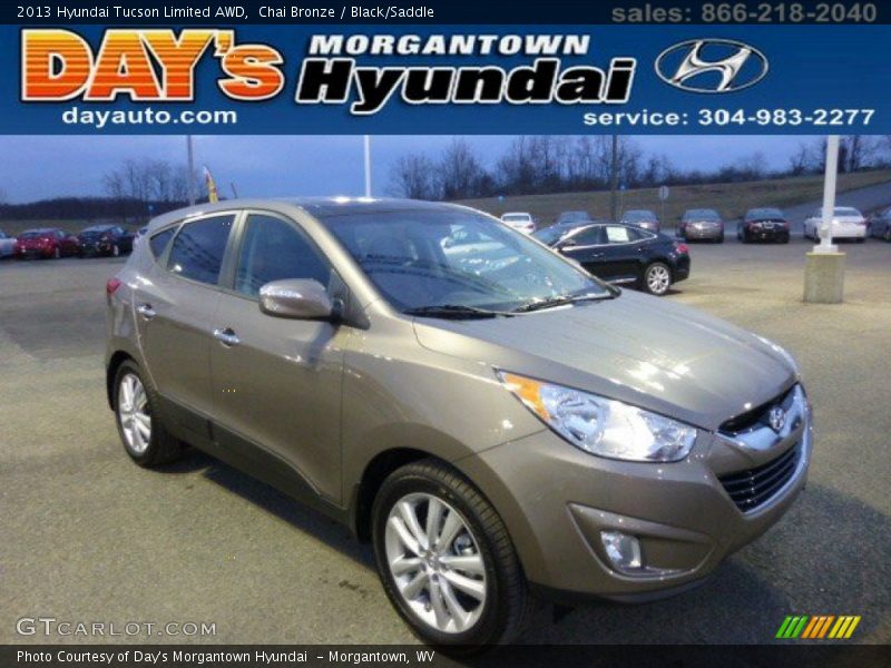 Chai Bronze / Black/Saddle 2013 Hyundai Tucson Limited AWD