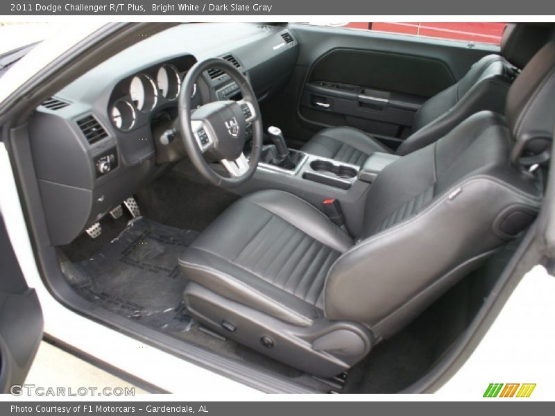 Bright White / Dark Slate Gray 2011 Dodge Challenger R/T Plus
