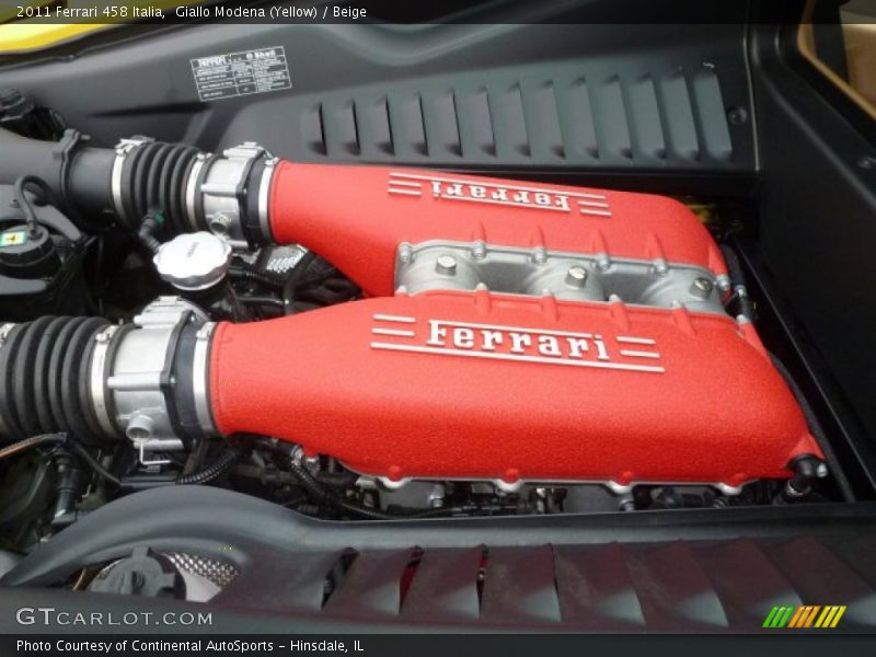  2011 458 Italia Engine - 4.5 Liter GDI DOHC 32-Valve VVT V8