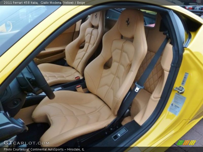Front Seat of 2011 458 Italia